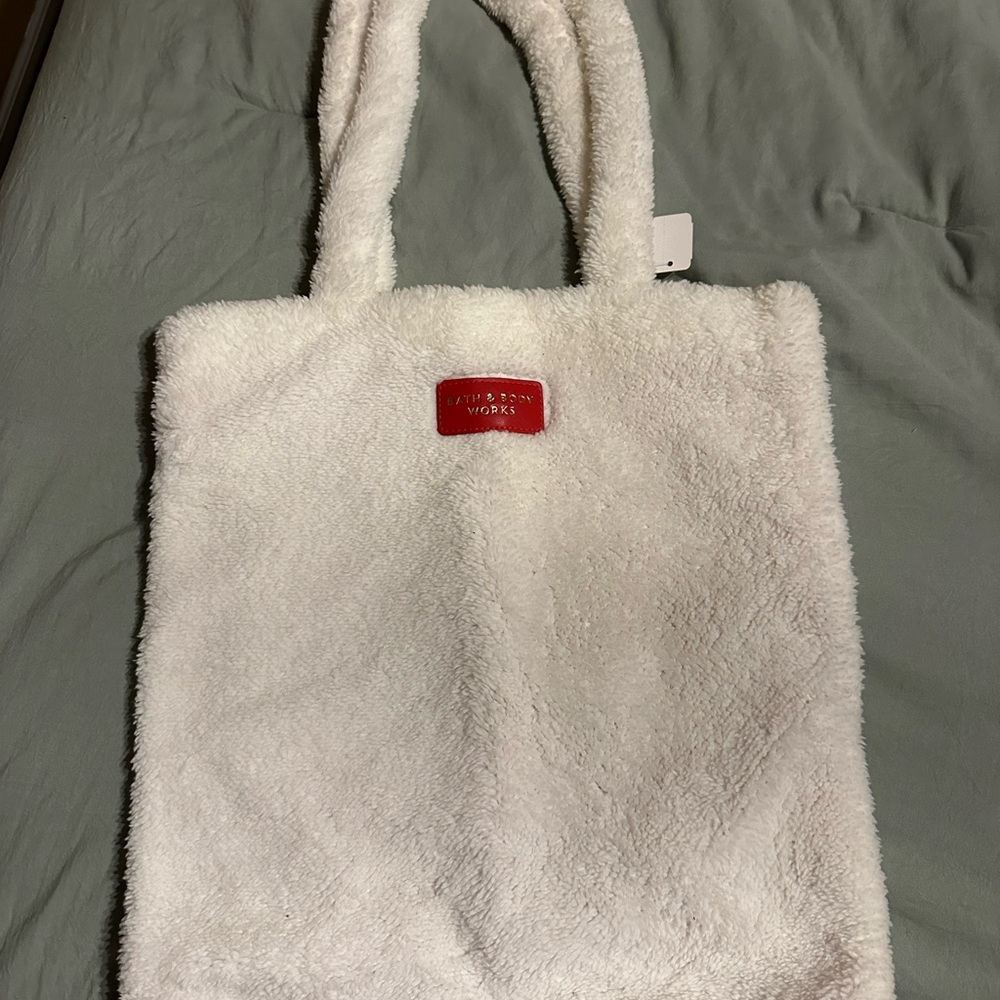 Bath & Body Works White Tote Bag